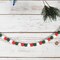 Ornativity Red and Green Garland - Rustic Christmas Wooden Farmhouse Country Wood Beaded Home and Holiday Garland Tree Decorations Boho Strand of Beads